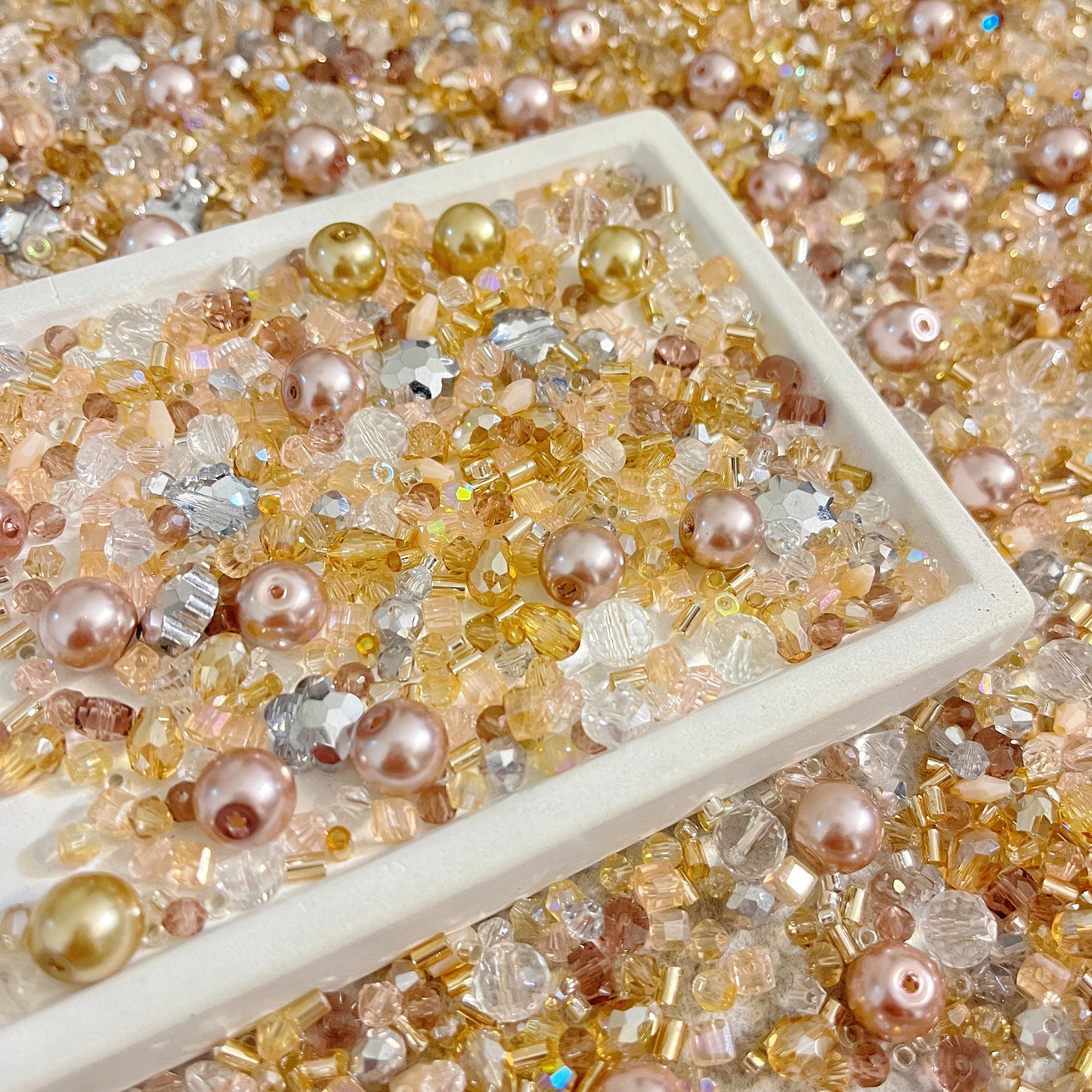 🆕[S060]   Dazzling Champagne Bubbles🌈✨-High Quality Seed Beads