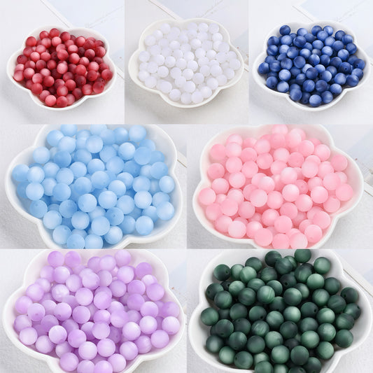 🆕 [R028]   Satin Matte Cat's Eye Beads-High Quality Resin Beads