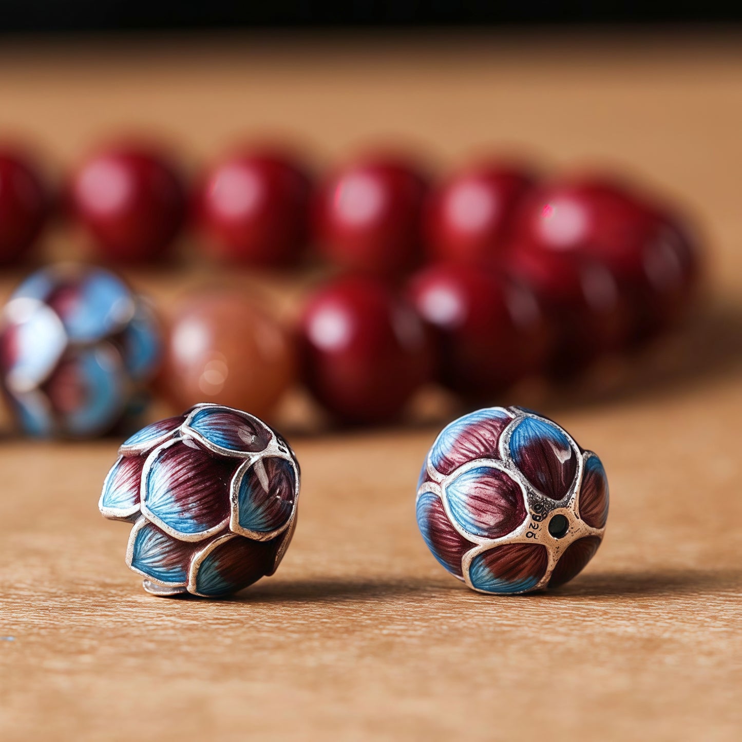 🆕[P053]   Jingtai Blue Lotus Beads (8MM)