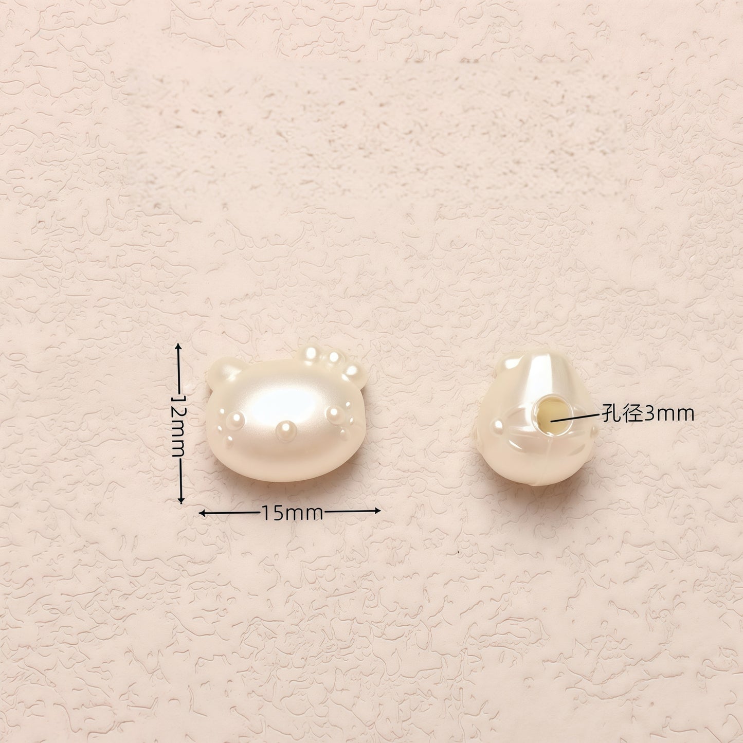 🆕[P051]   ミ ෆ 。ෆ ミ Acrylic Kitty Beads(12*15MM)