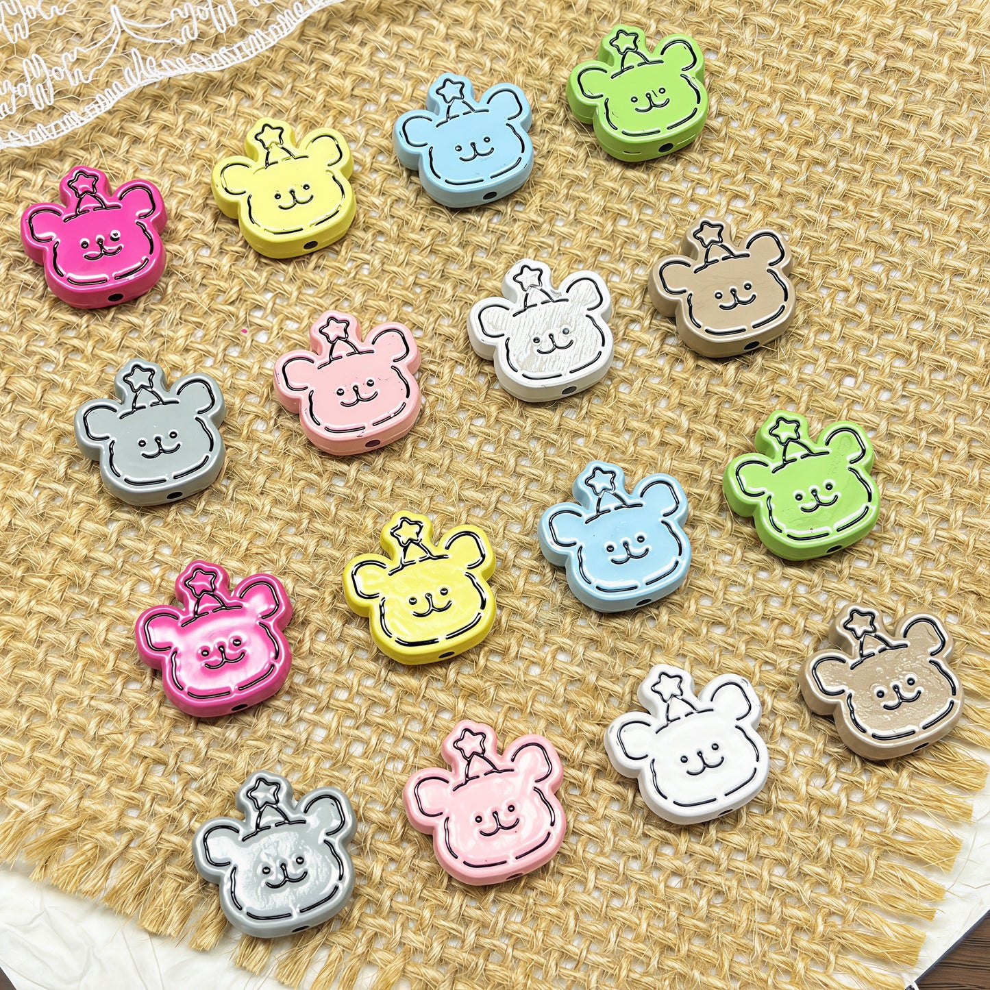 [P072]   🐕Alloy Painted Finish Line-Shaped Puppy(15*15MM)