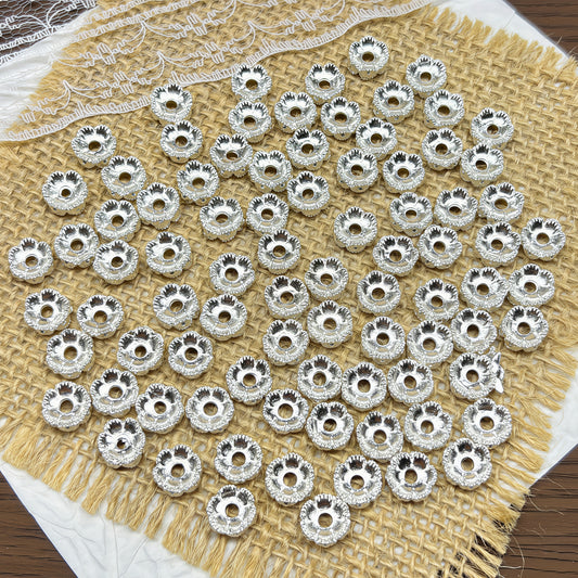 🆕[P092]   8MM High Quality Alloy Spacer/Beads Caps