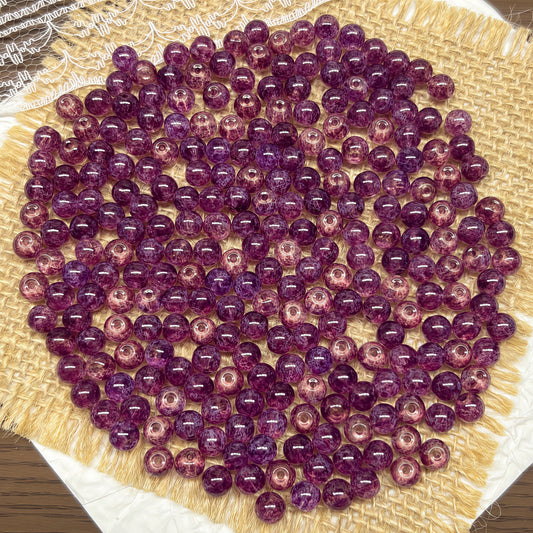 [A433]    Grape Jelly（6MM）-High Quality Glass Bead