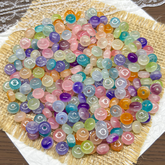 [A480]    8MM Jelly Crackle Donuts-High Quality Glass Bead