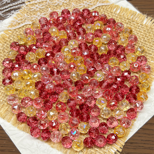 [A475]    Peach Facets-High Quality Glass Bead