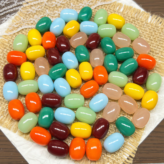 [A476]    Colorful Ovals-High Quality Glass Bead