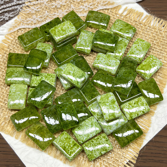🆕[A483]    Green Ombre（18*12MM）-High Quality Glass Bead