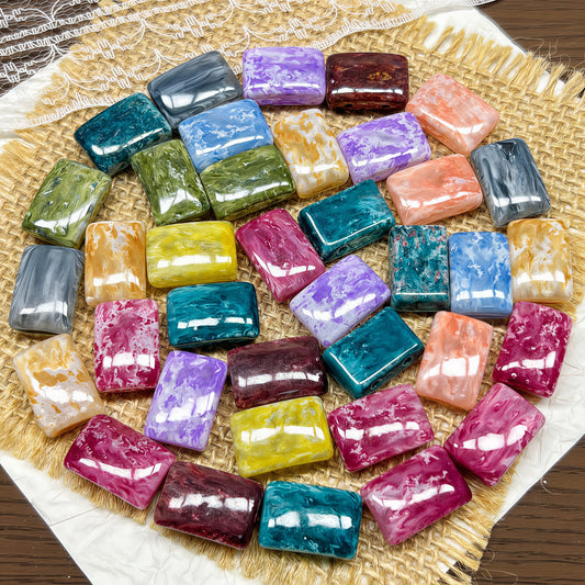 🆕[A497]    Monet Palette(Double Hole-18*12MM)-High Quality Glass Bead
