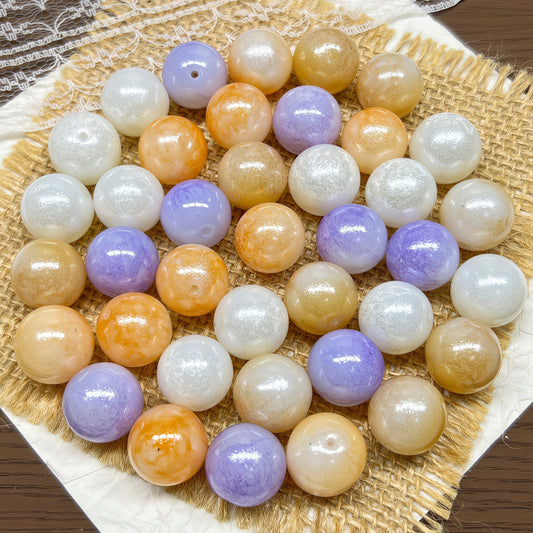 🆕[A491]    Taro Cream（16MM）-High Quality Glass Bead