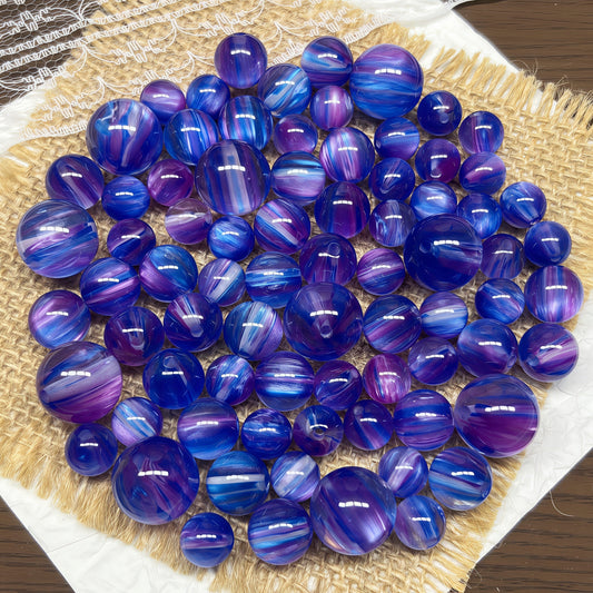 [A502]    Indigo Star(16/12/10MM)-High Quality Resin Bead