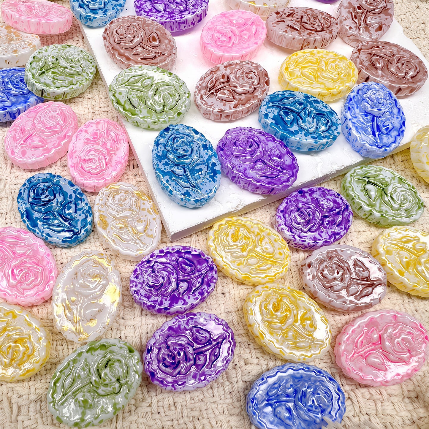 [A533]    Rose Garden（23*18MM）-High Quality Glass Bead