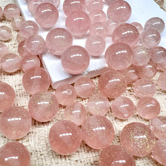 [A542]    Stardust Rose（10/12/16MM）-High Quality Resin Bead