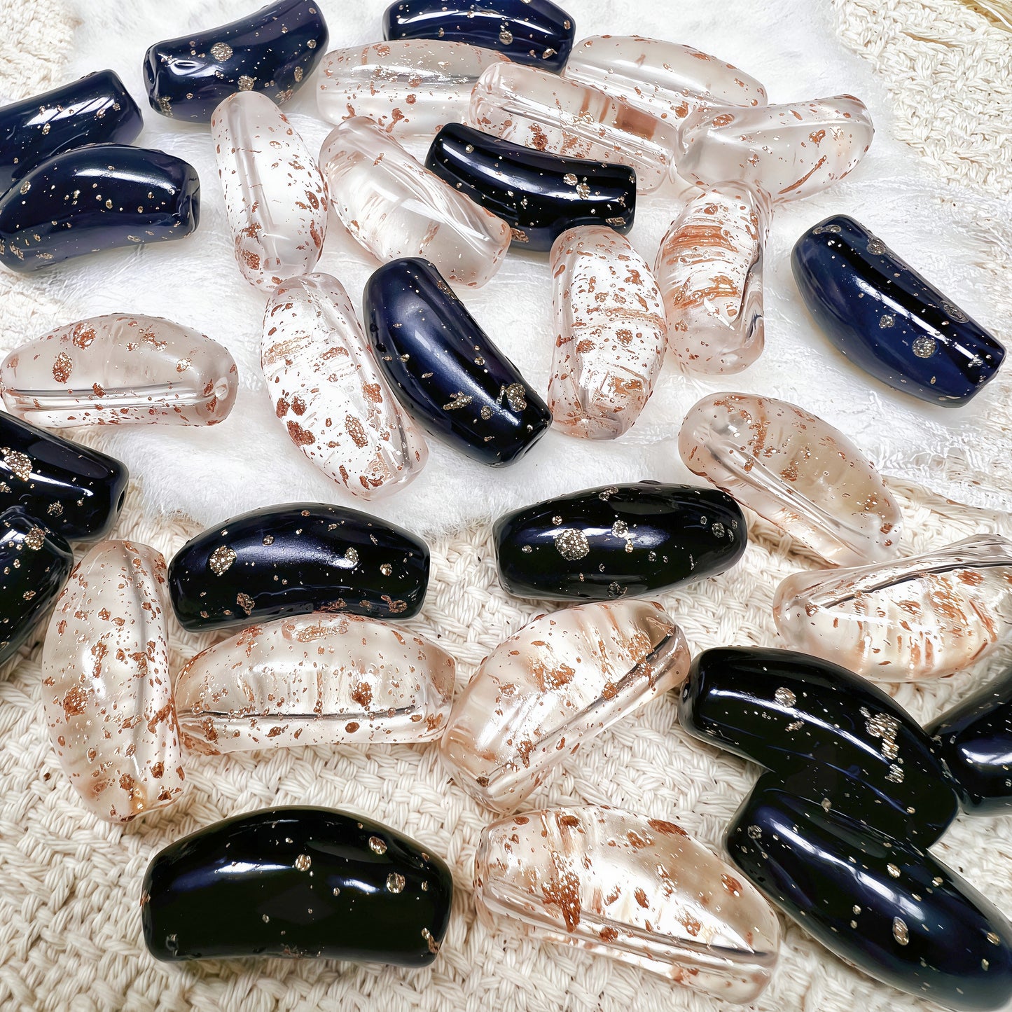 🆕[A585]    Starlit Veil（25MM）-High Quality Glass Bead