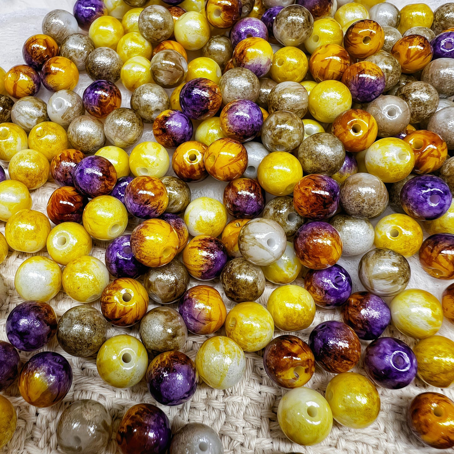 🆕[A589]    Hartvest Moon（8MM）-High Quality Glass Bead