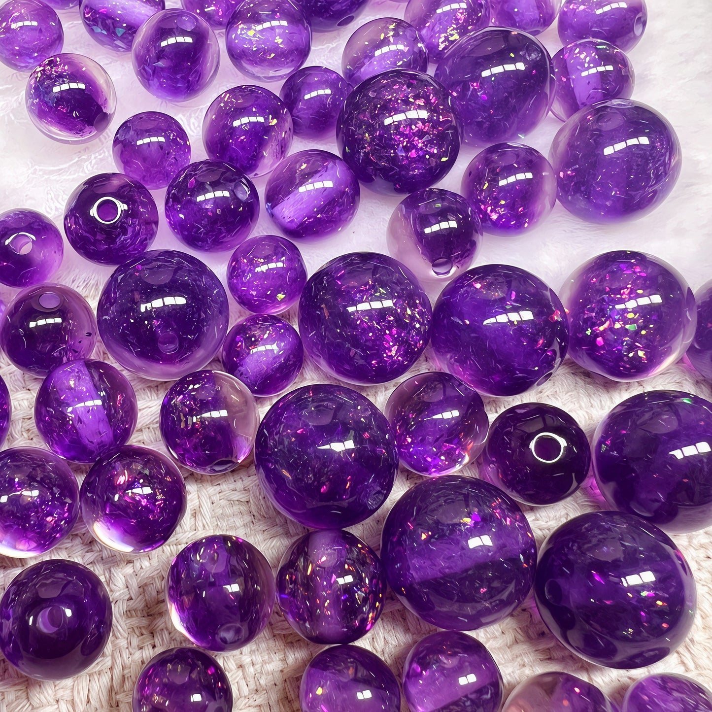 🆕[A592]    Violet Gem（10/12/16MM）-High Quality Resin Bead