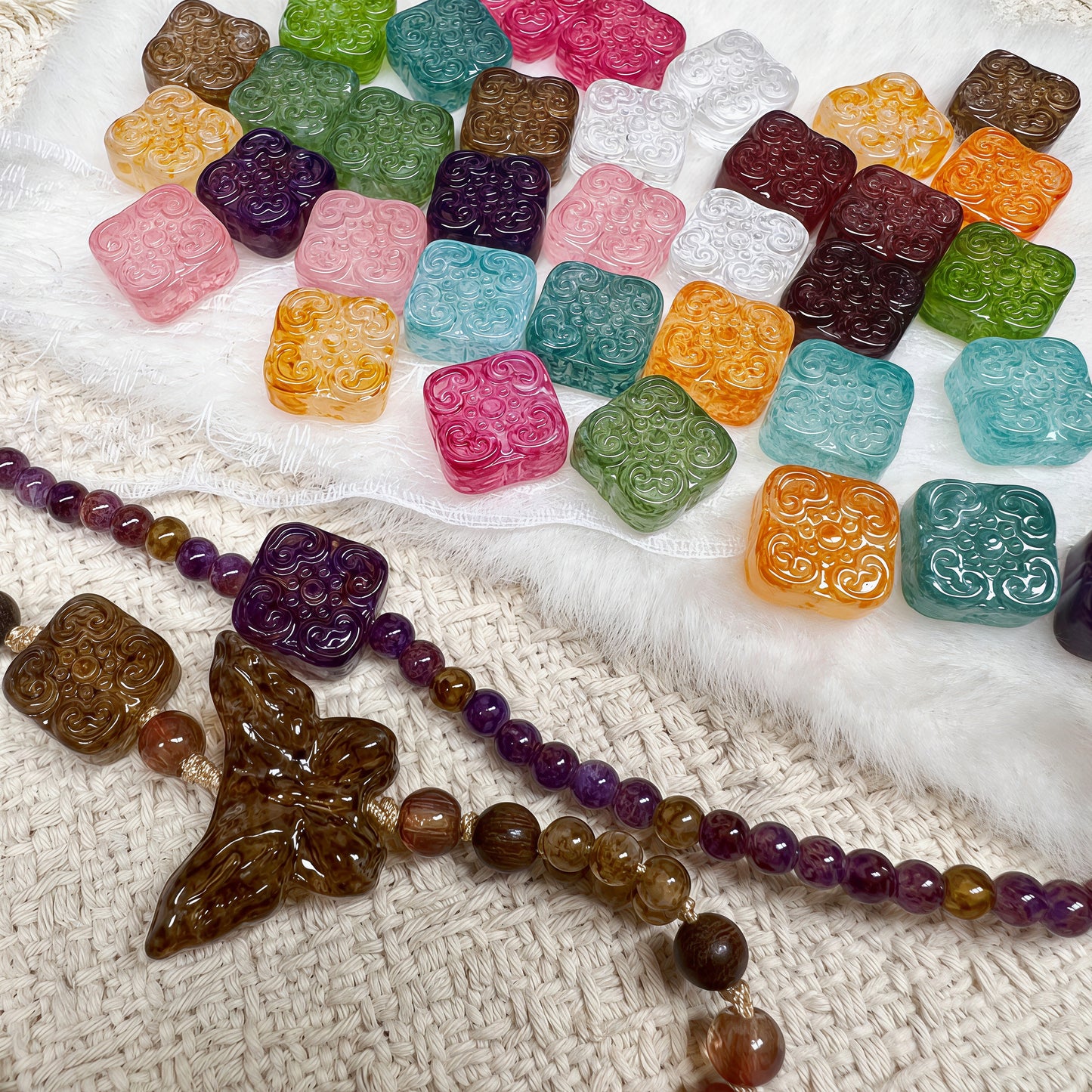 🆕[A593]    Garden Melody（13MM）-High Quality Glass Bead