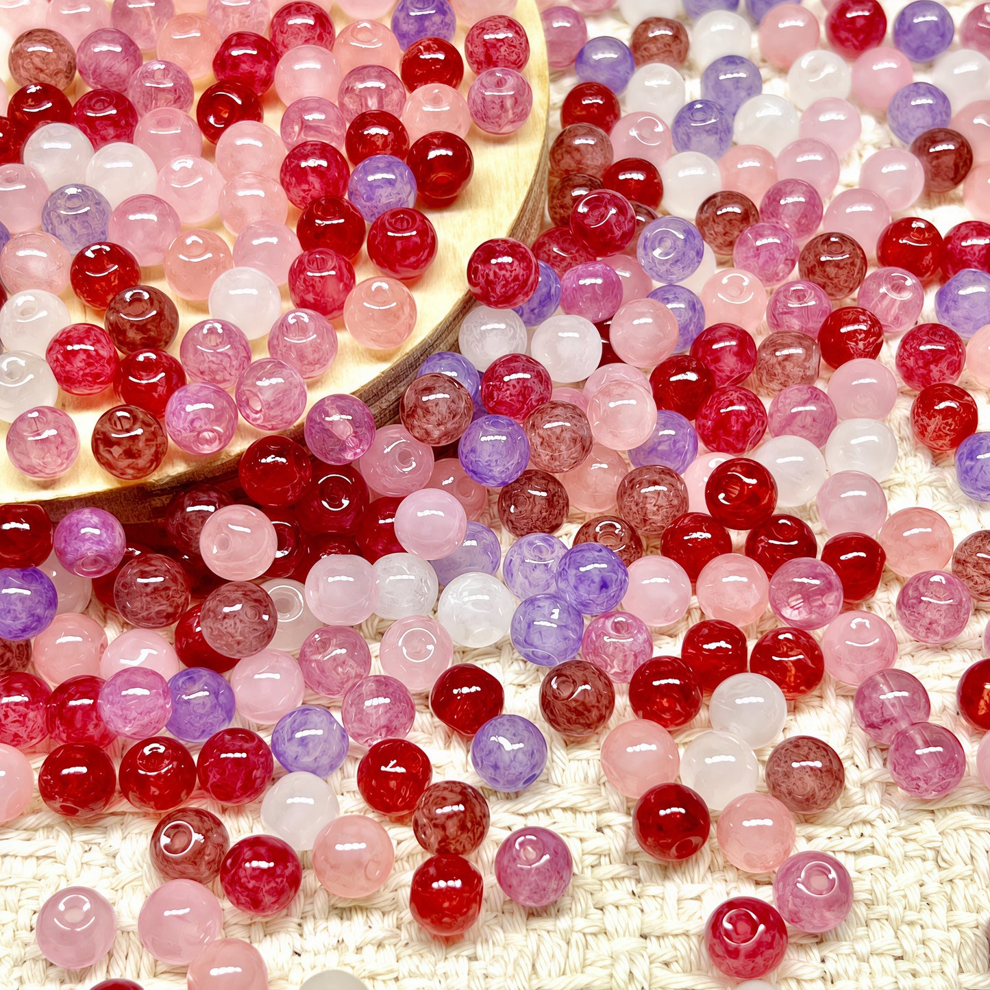 🆕[A606]    Rose Love（6MM）-High Quality Glass Bead