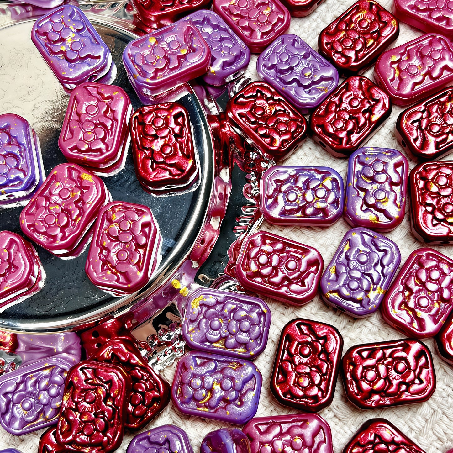 🆕[A605]    Secret Bounquet（13*18MM）-High Quality Glass Bead