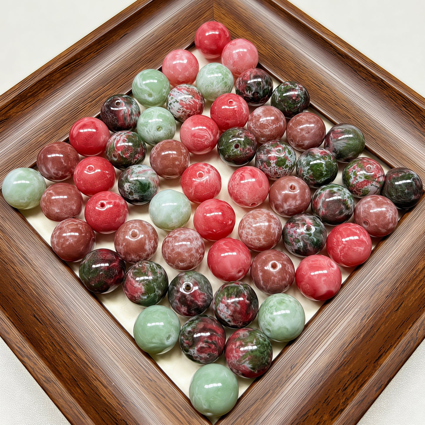 🆕[A615]    Blushing Meadow（14MM）-High Quality Glass Bead