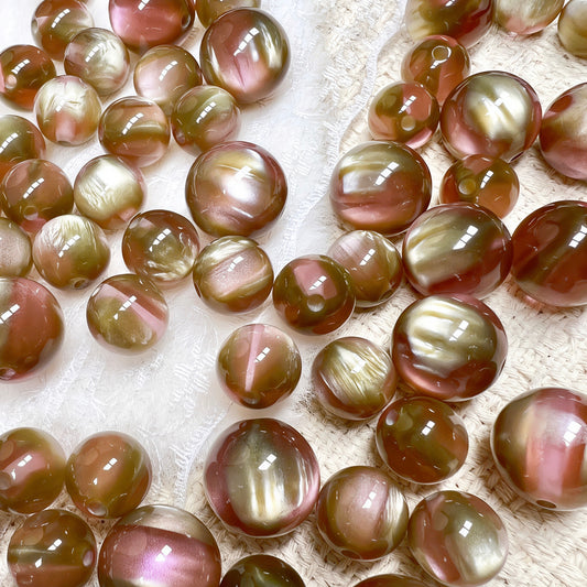 [A624]    Silken Glow(10/12/16MM)-High Quality Resin Bead