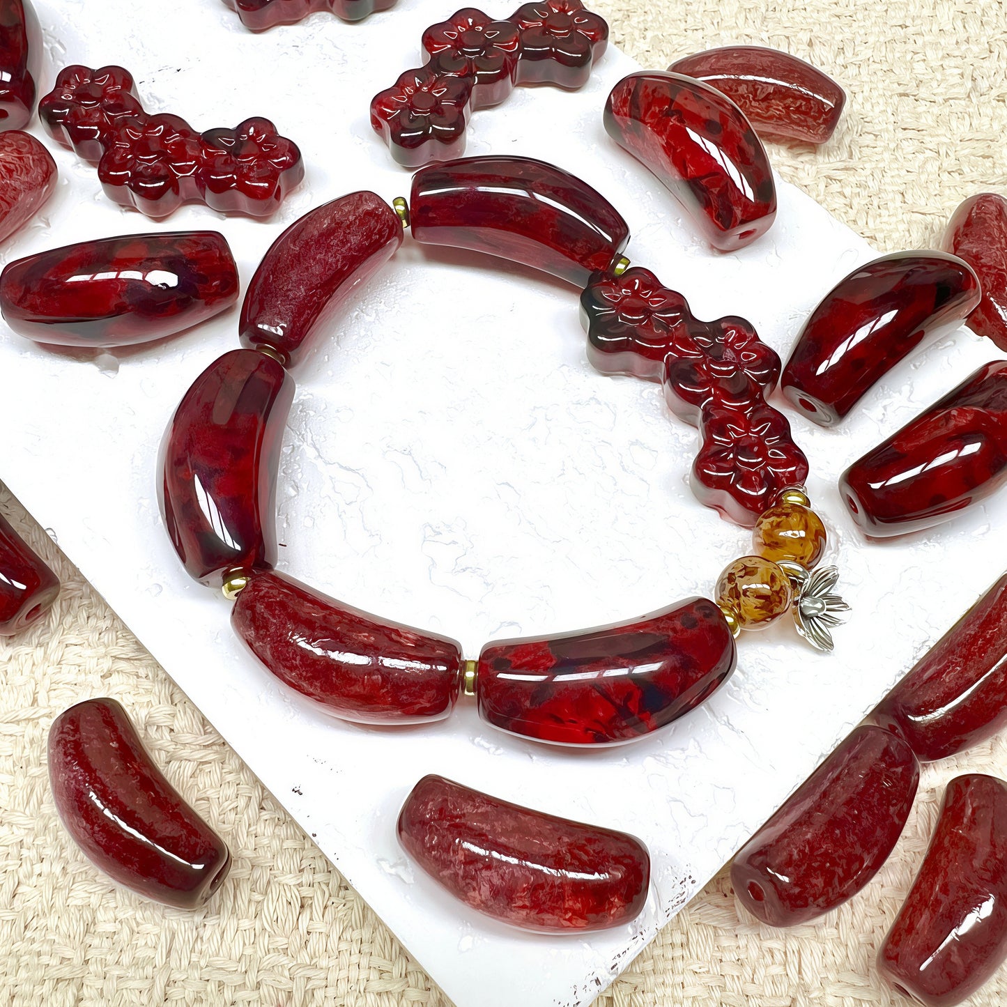 🆕[A632]    Garnet Glow-High Quality Glass Bead