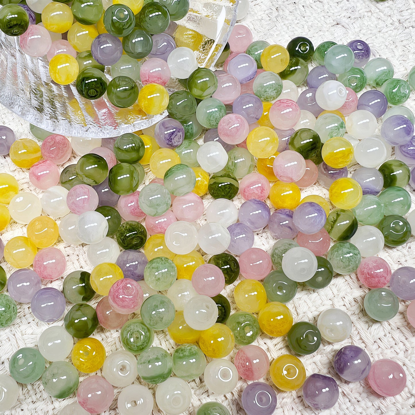[A650]    Blooming Fields(8MM)-High Quality Glass Bead