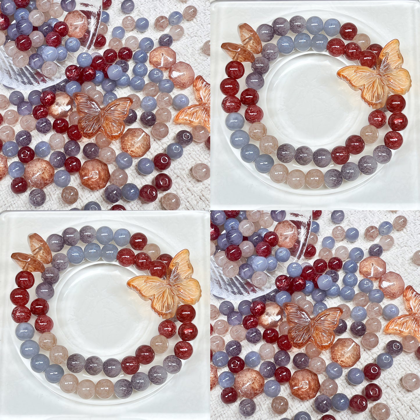 [A654]    Poetry Lane(8MM)-High Quality Glass Bead