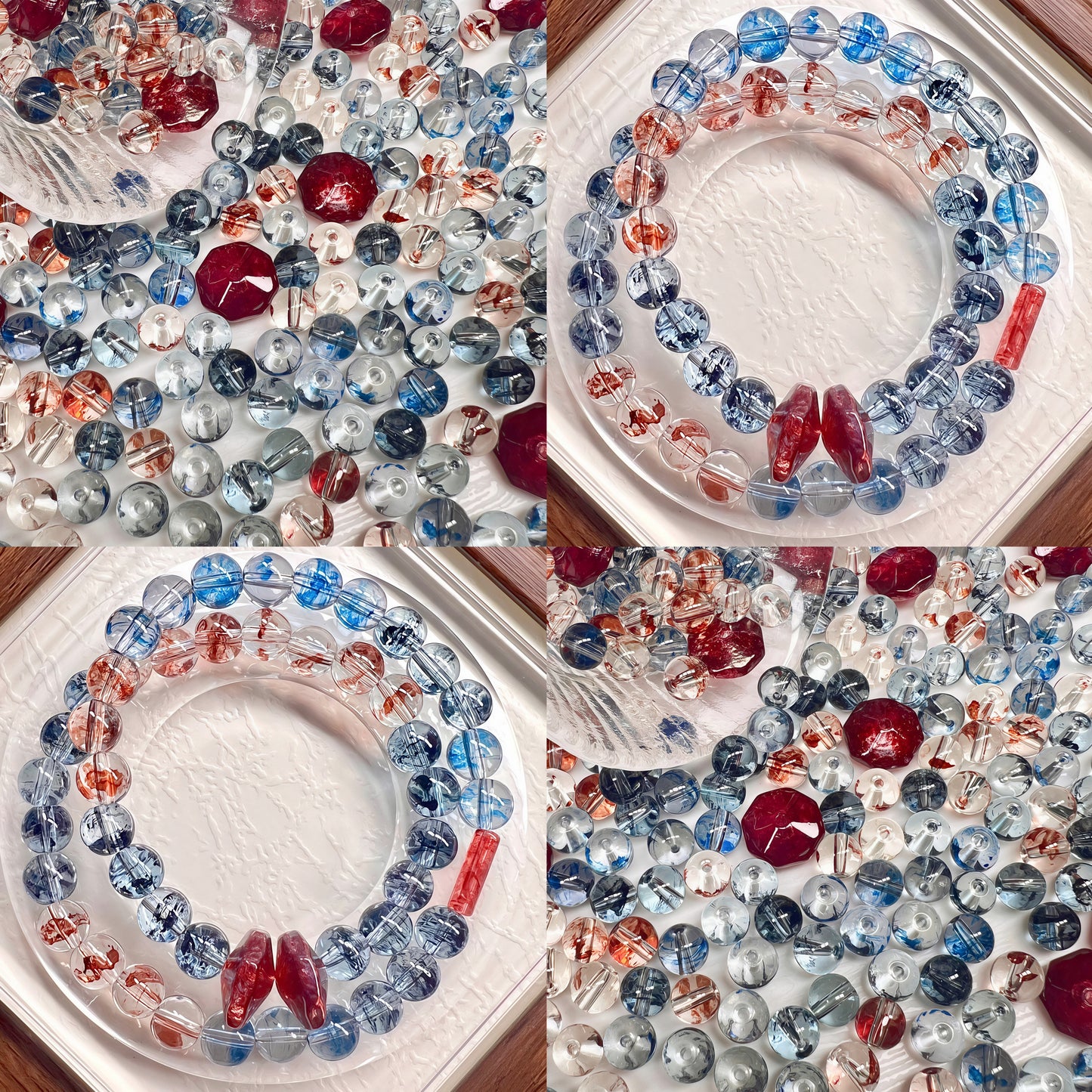 🆕 [A662]    Blue Ember(8MM)-High Quality Glass Bead