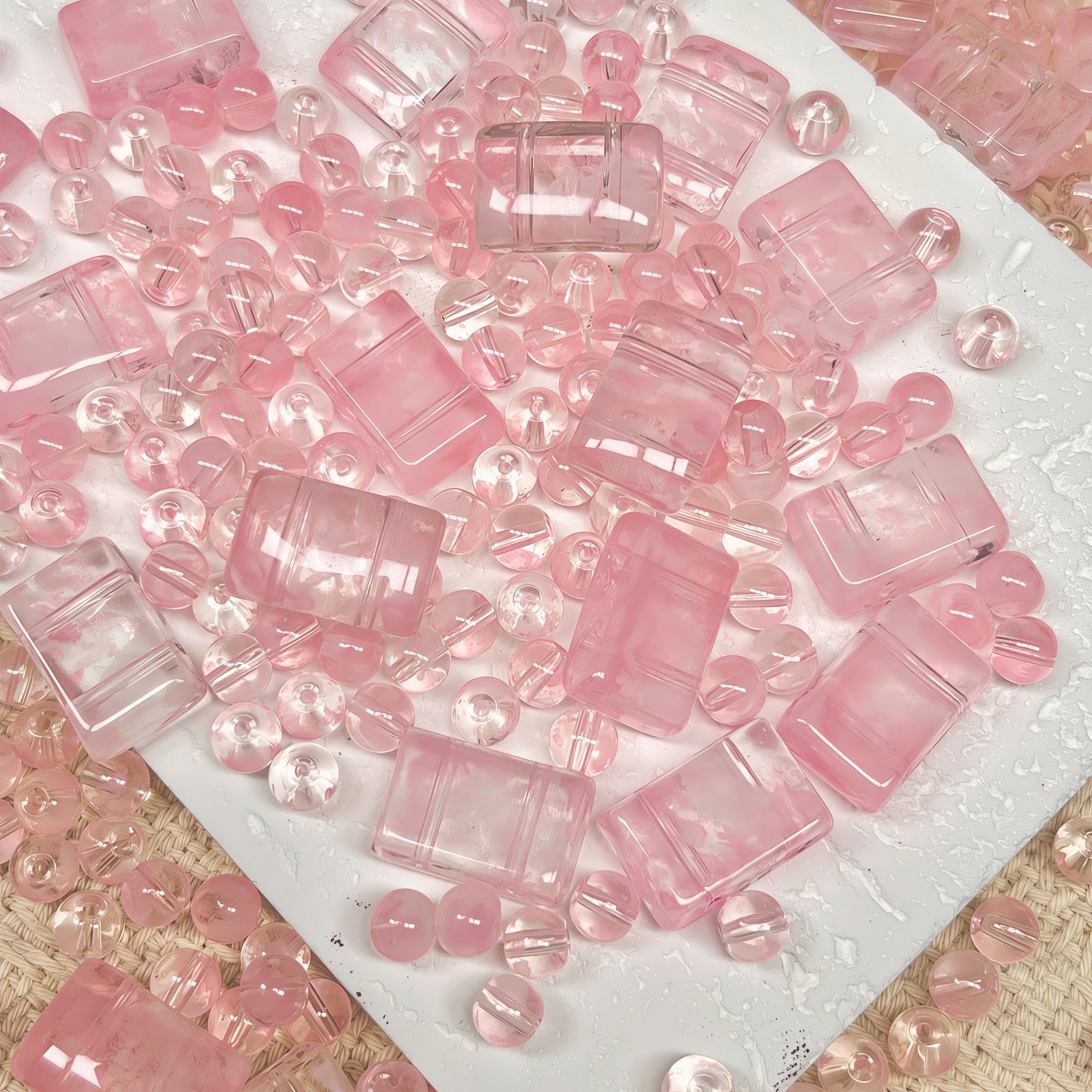 🆕 [A672]    Blush Garden-High Quality Glass Bead