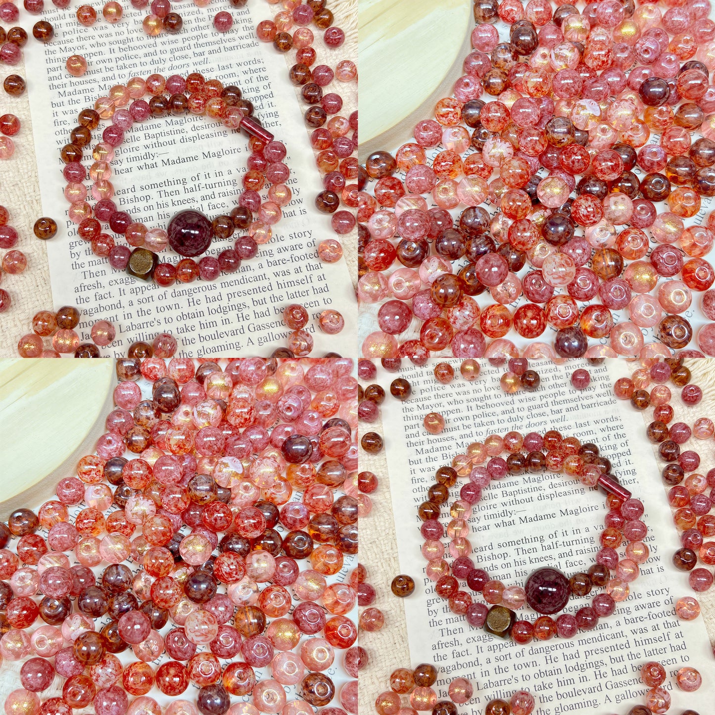🆕 [A684]    One Kiss（8MM）-High Quality Glass Bead