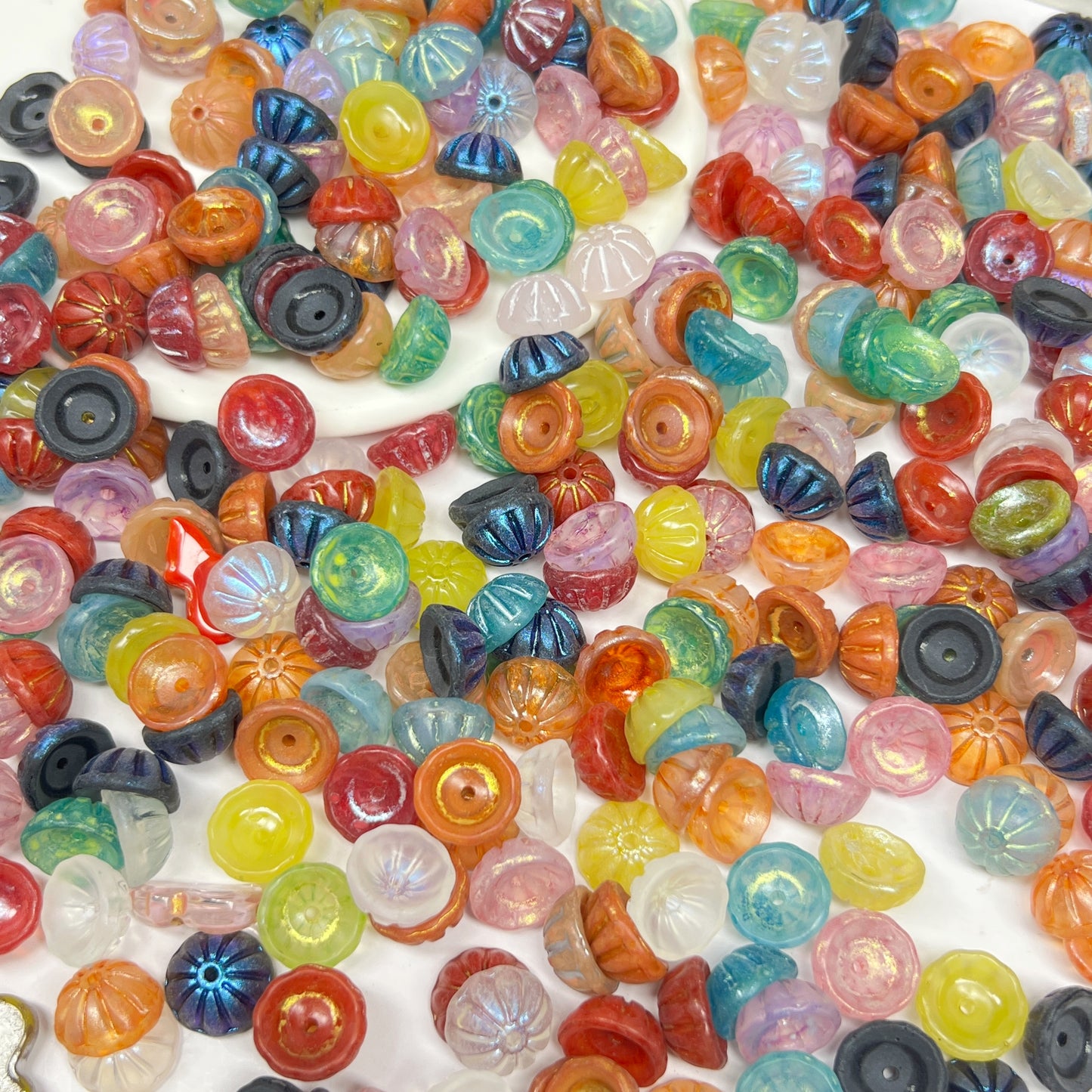[S726]    Round Cup Beads-High Quality Glass Bead