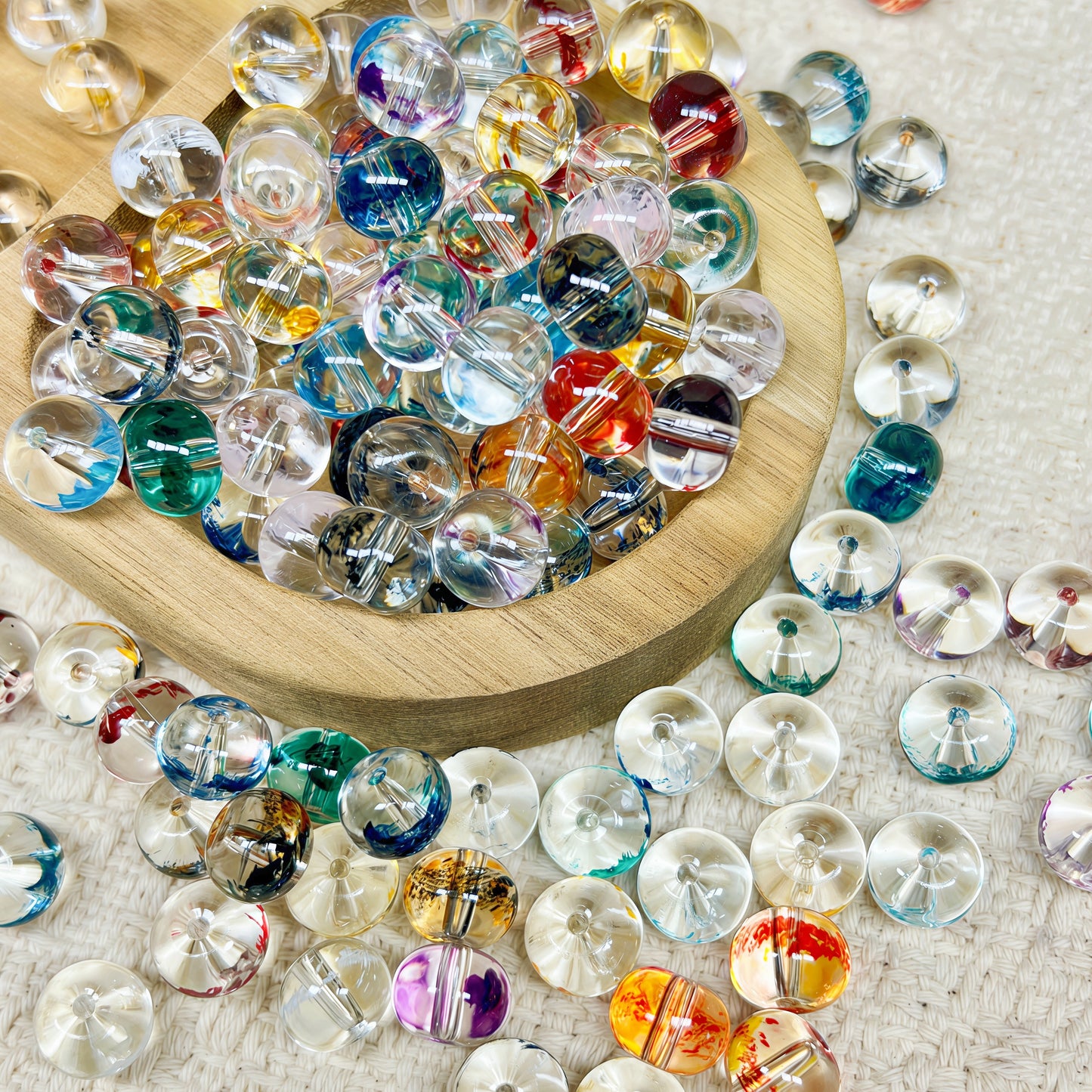 [A738]    Ink Drop(10MM)-High Quality Glass Bead