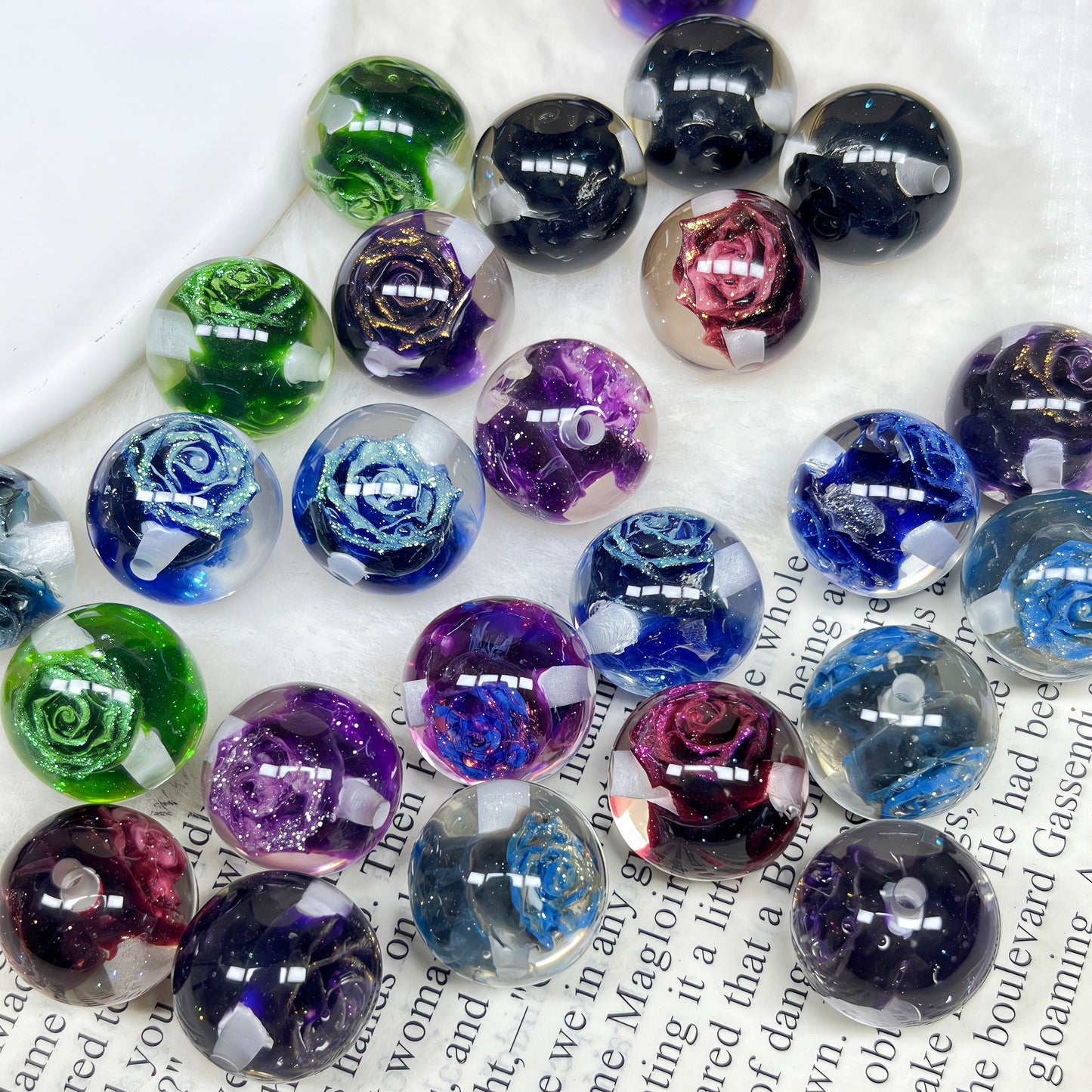 🆕[A756]    Rose Relic（16MM）-High Quality Resin Bead