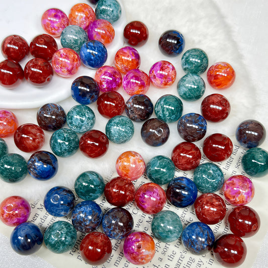 🆕[A749]    Vein Drift（14MM）-High Quality Glass Bead