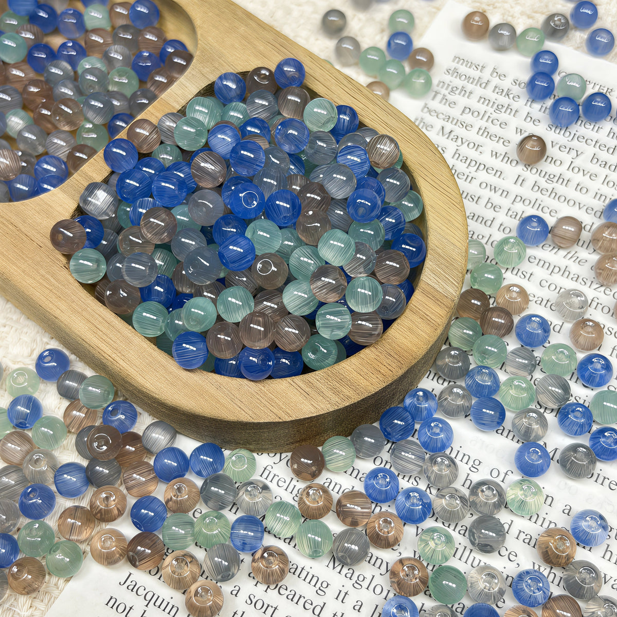 [A773]    Ocean Haze(6MM)-High Quality Glass Bead