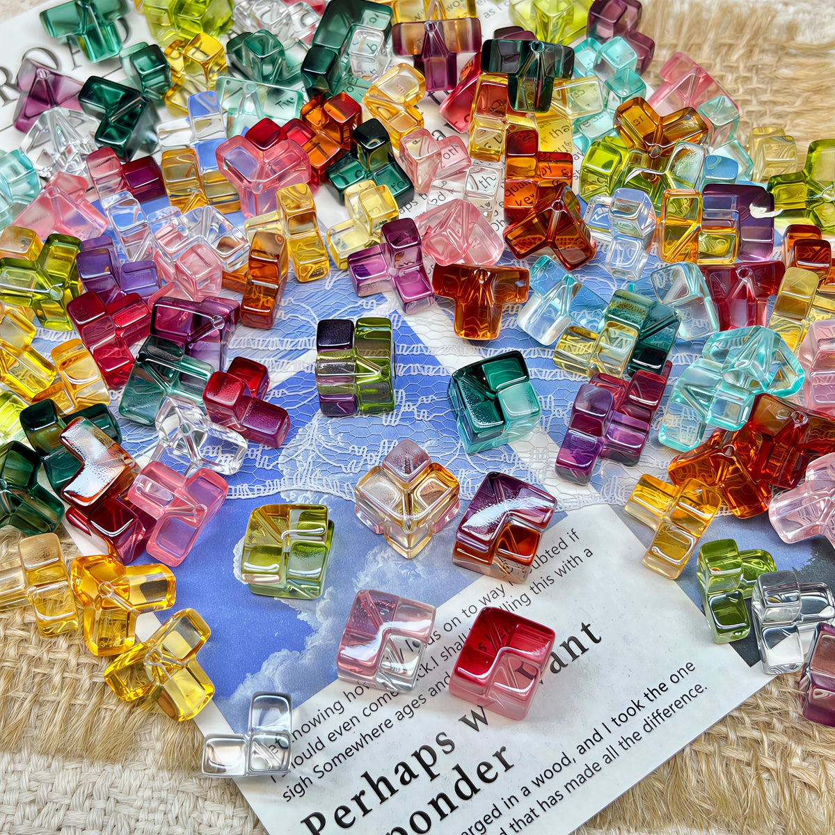 [A832]    Transforming Cube（10MM）-High Quality Glass Bead