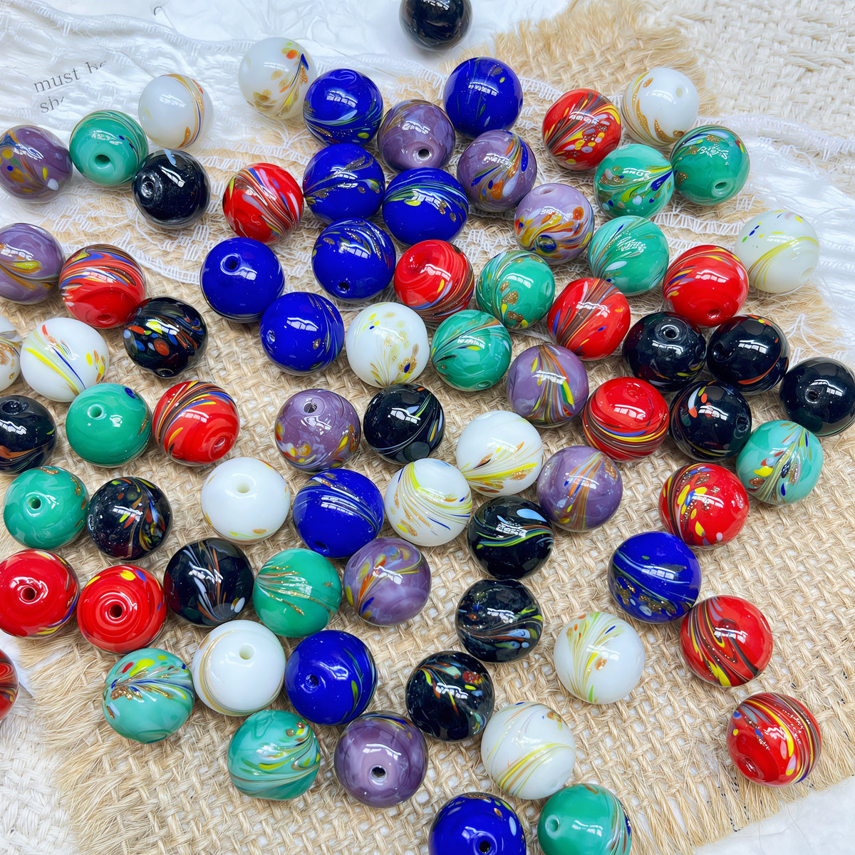 🆕[A861]    Silk Stream(12MM)-High Quality Handmade Glass Bead