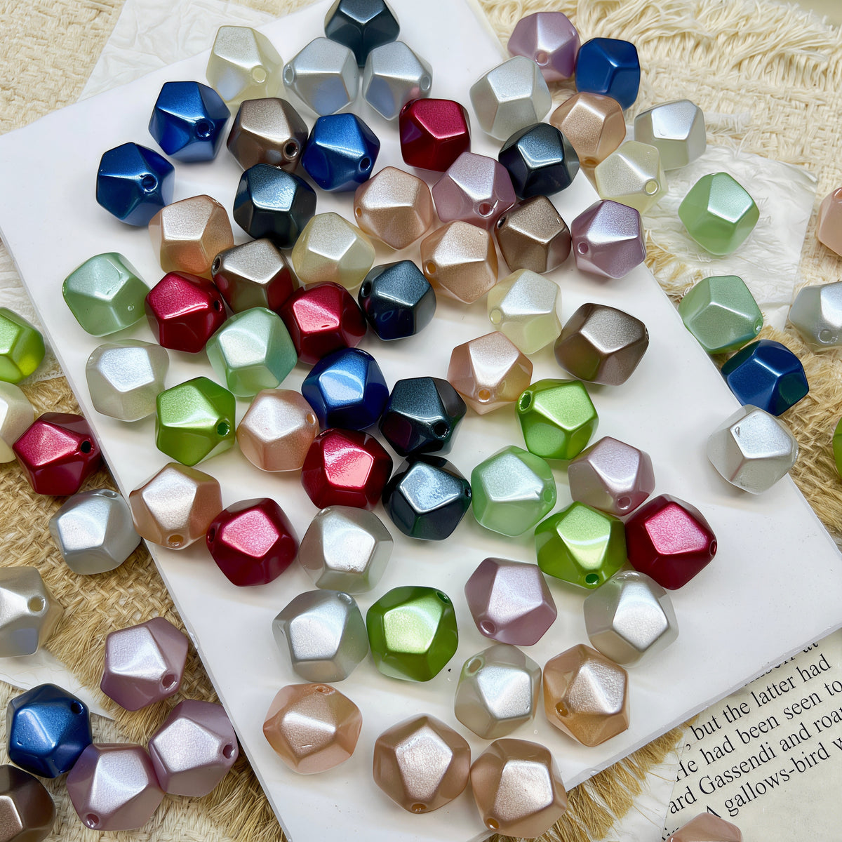 🆕[A860]    Prism Cut(13MM)-High Quality Glass Bead