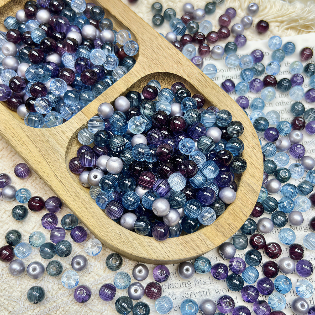 🆕[A858]    Indigo Tide(6MM)-High Quality Glass Bead