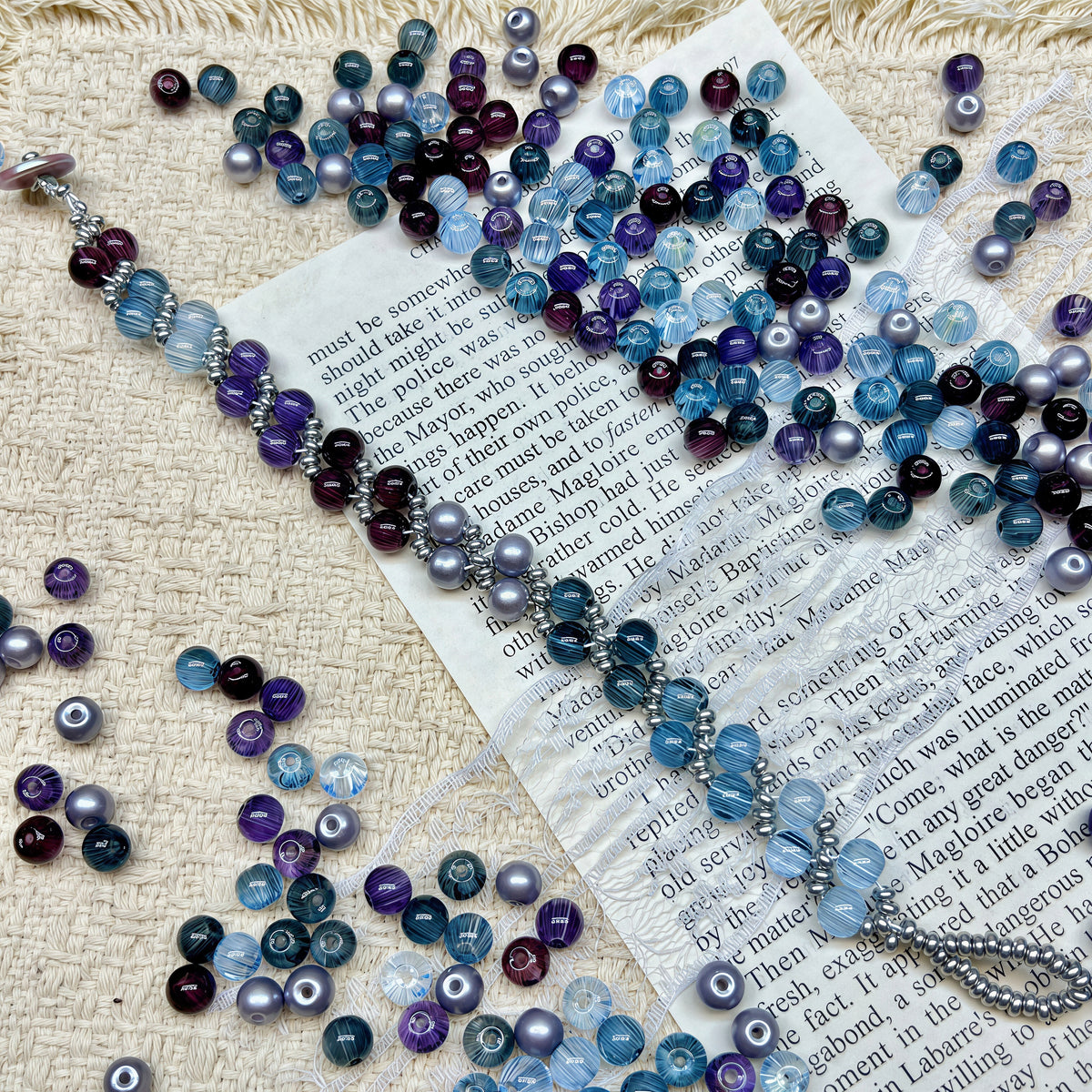 🆕[A858]    Indigo Tide(6MM)-High Quality Glass Bead