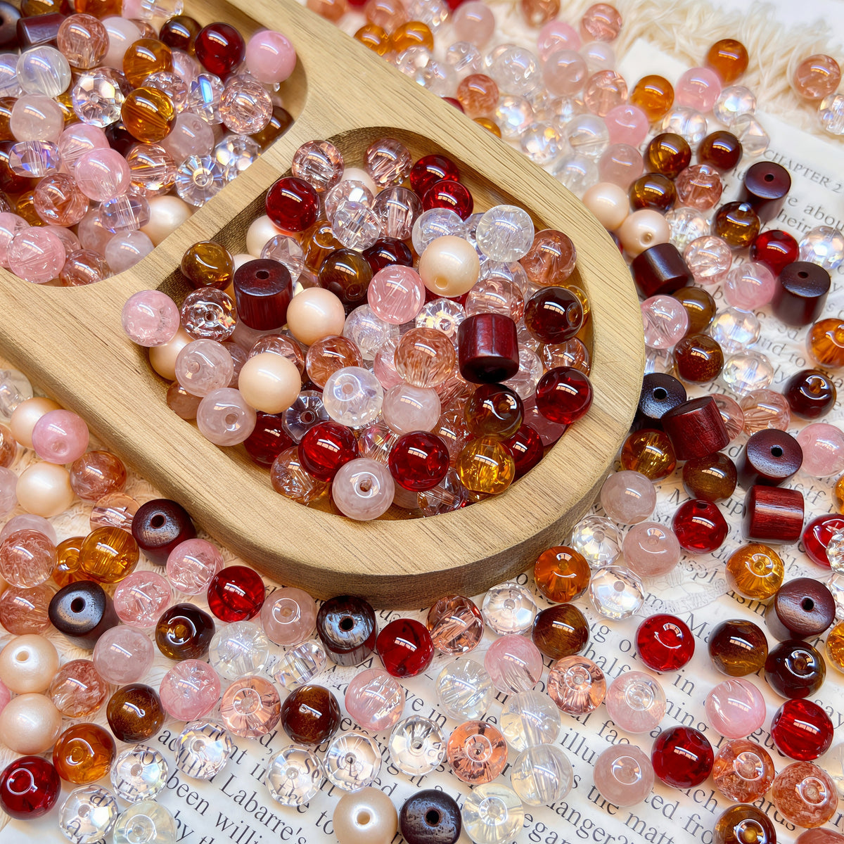 🆕[A868]    Peach Brown-High Quality Glass Bead