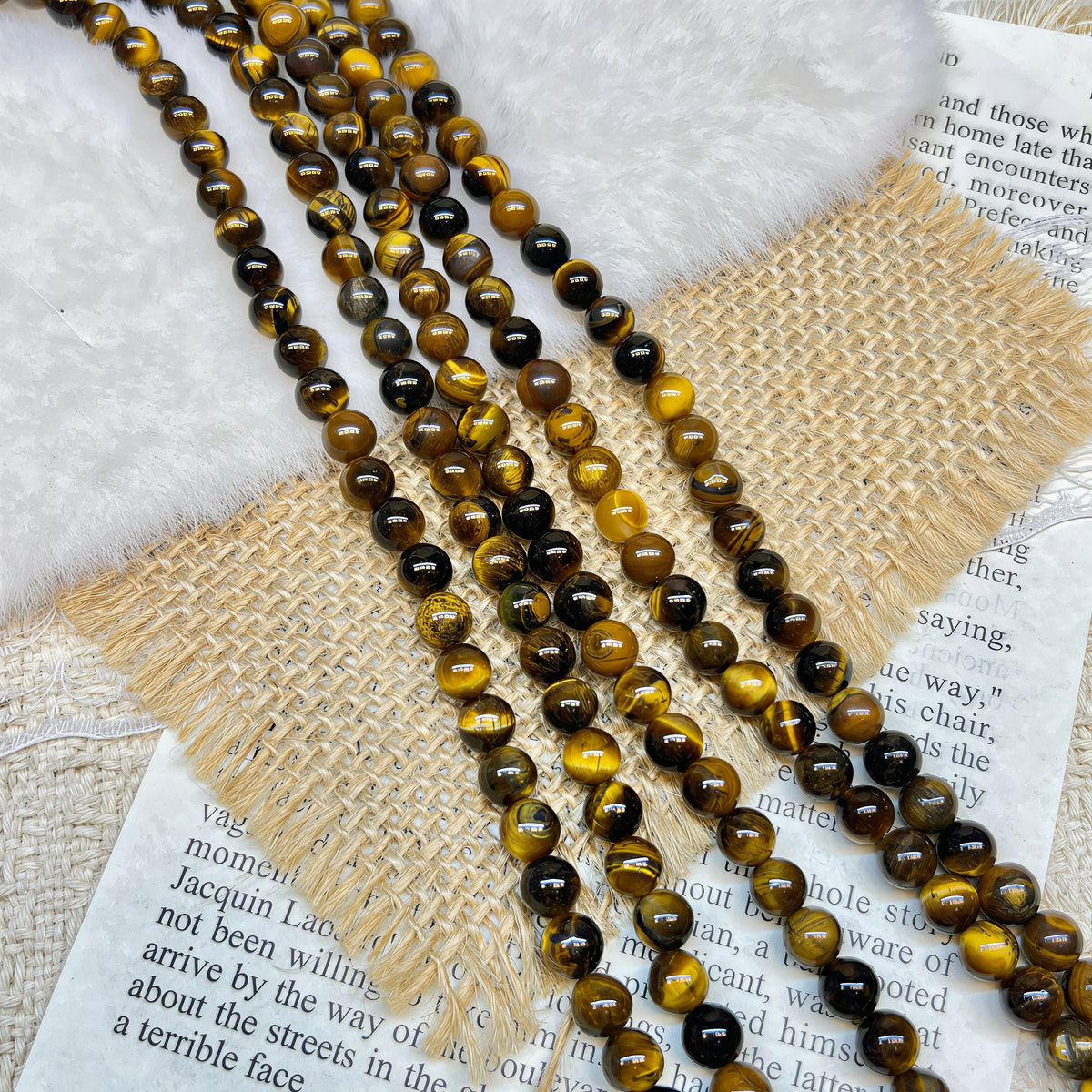 🆕[A870]    Natural Tiger's Eye Stone（6MM）