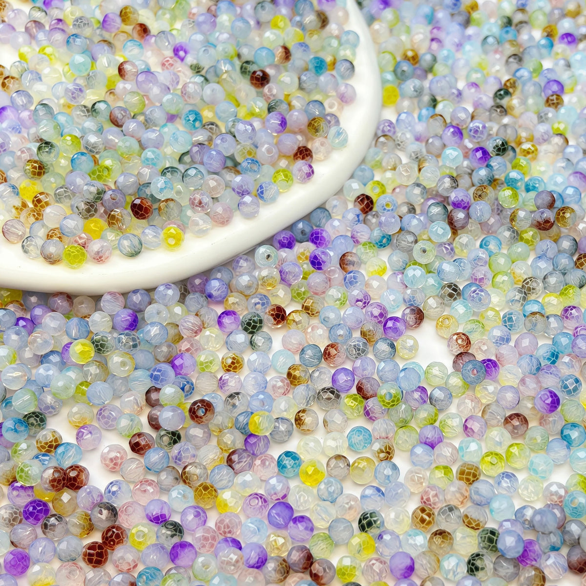 [S822]    4MM Opal Facted-High Quality Seed Bead