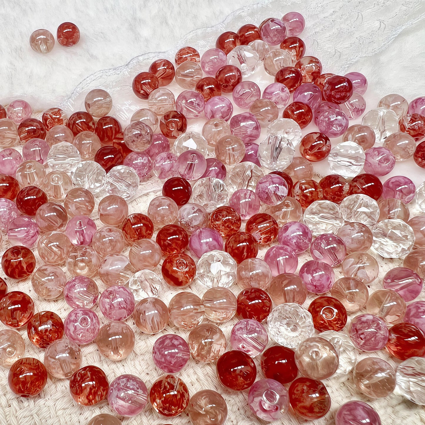 🆕[A575]    Strawbeery Kiss(8MM)-High Quality Glass Bead