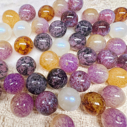 [A571]    Mulberry Mist(16MM)-High Quality Glass Bead